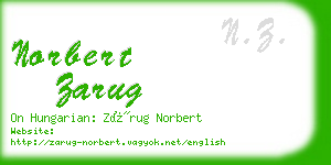 norbert zarug business card